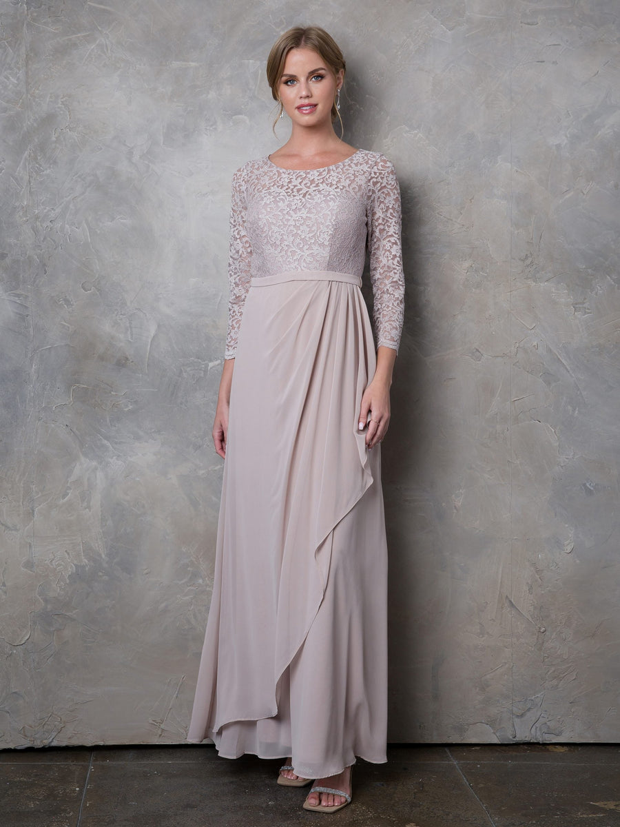 Mother of the Bride Dresses Long Mother of the Bride Lace Formal Dress Cocoa