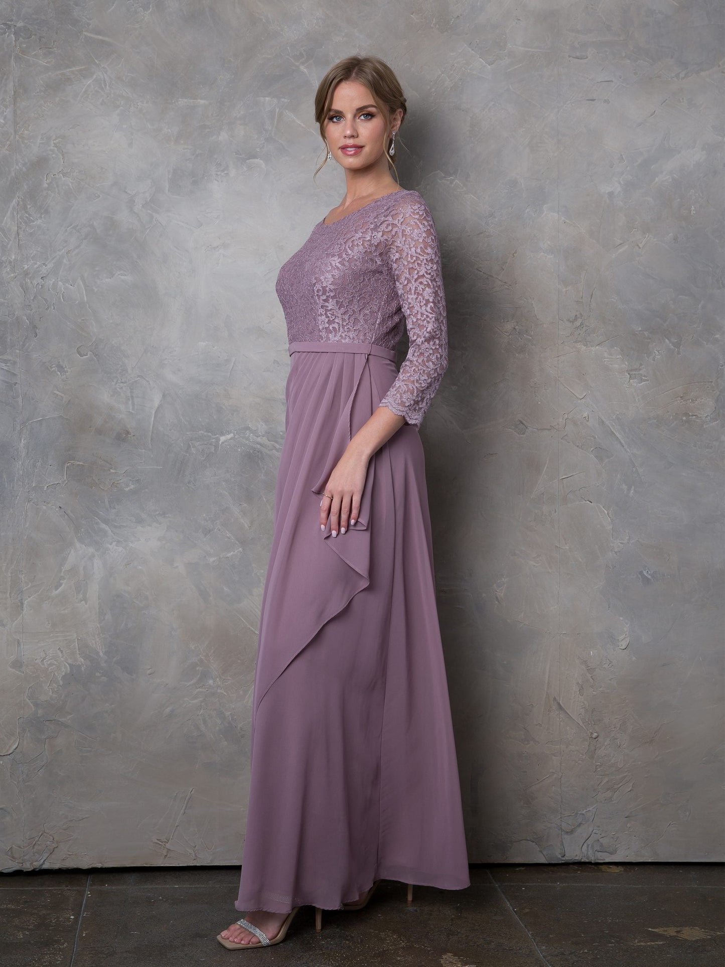Mother of the Bride Dresses Long Mother of the Bride Lace Formal Dress Mauve