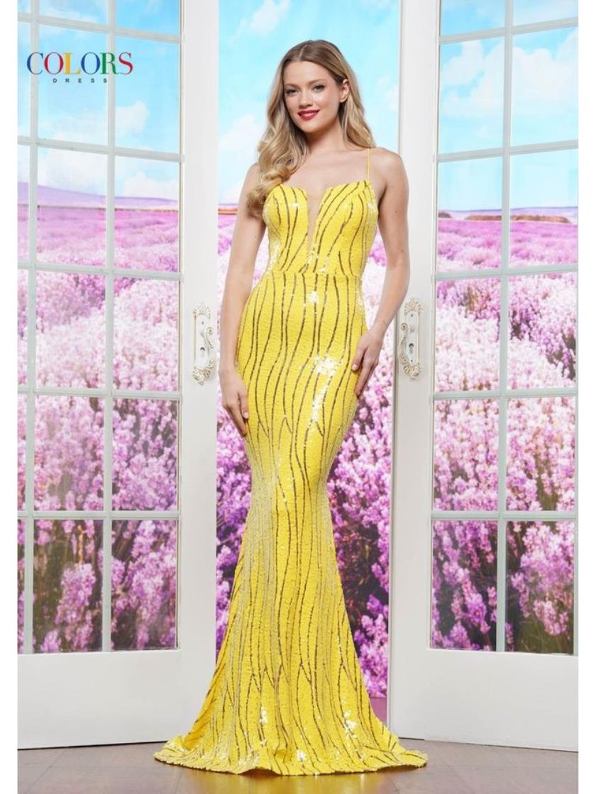 Prom Dresses Formal Fitted Long Evening Dress Yellow
