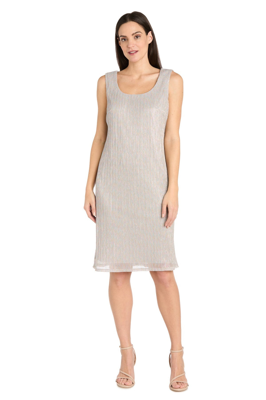 Mother of the Bride Dresses Short Mother of the Bride Metallic Jacket Dress Champagne