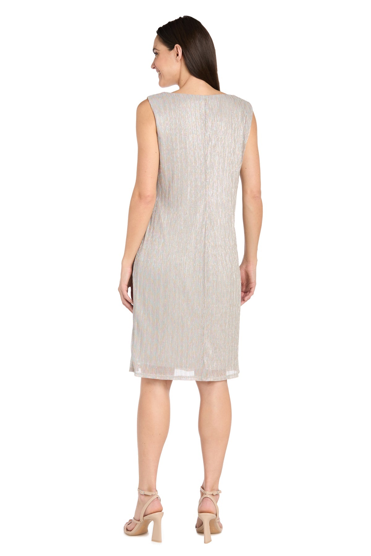 Mother of the Bride Dresses Short Mother of the Bride Metallic Jacket Dress Champagne