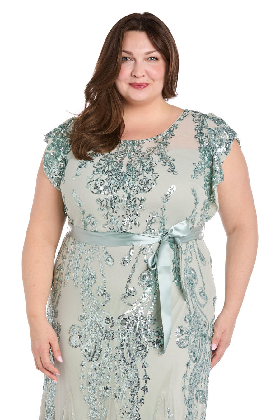 Plus Size Dresses Plus Size Long Mother of the Bride Formal Dress Sage