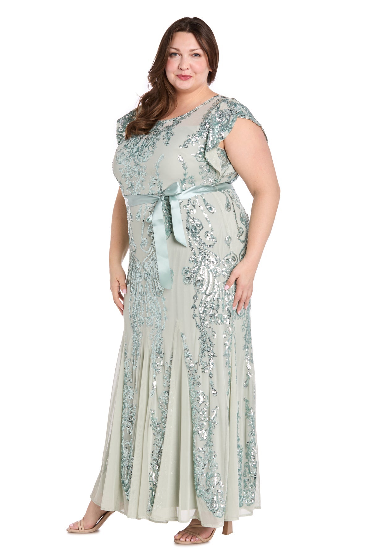 Plus Size Dresses Plus Size Long Mother of the Bride Formal Dress Sage