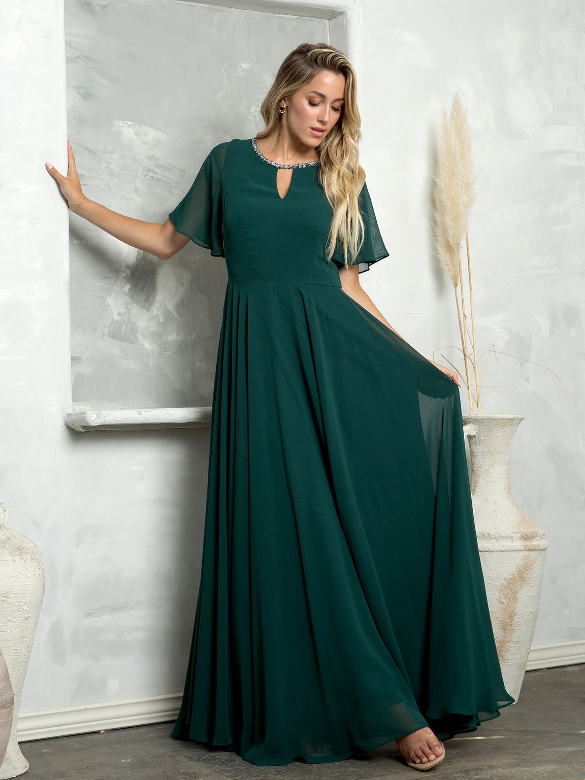 Mother of the Bride Dresses Long Beaded Mother of the Bride Dress Hunter Green