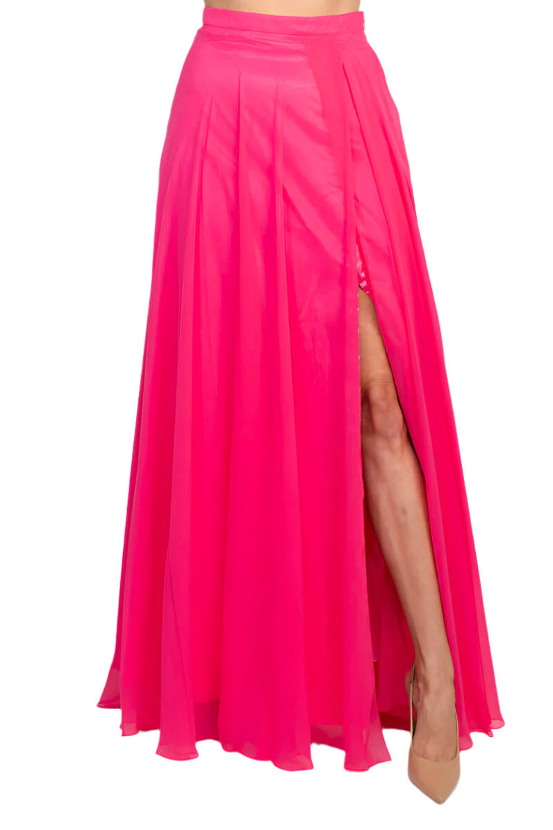 Formal Dresses Long Two Piece Formal Lace Evening Dress Black Fuchsia