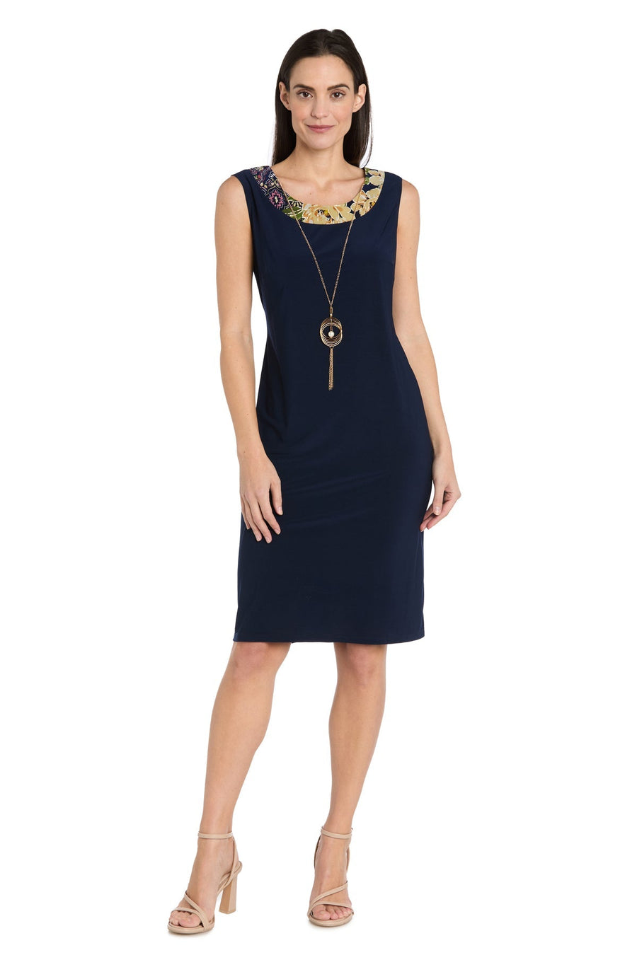 Mother of the BrideDresses Short Mother of the Bride Floral Jacket Dress Navy/Yellow