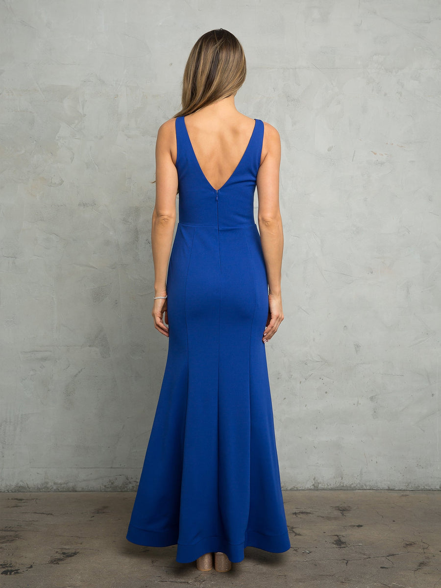 Prom Dresses Long Slit Fitted Formal Prom Dress Royal