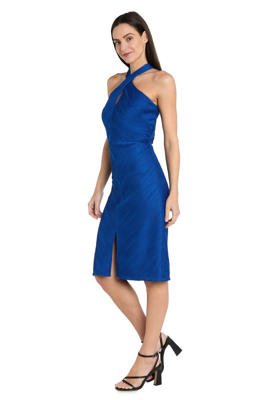 Cocktail Dresses Petite Fitted Short Cocktail Midi Length Dress Royal