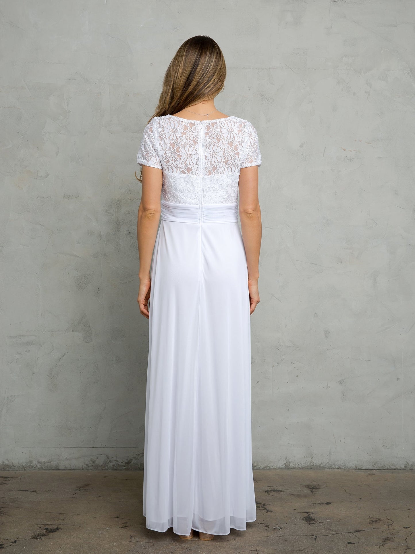 Wedding Dresses Long Lace Sequin Wedding Dress White