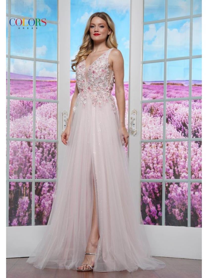 Prom Dresses Long Formal Floral Prom Dress Pink