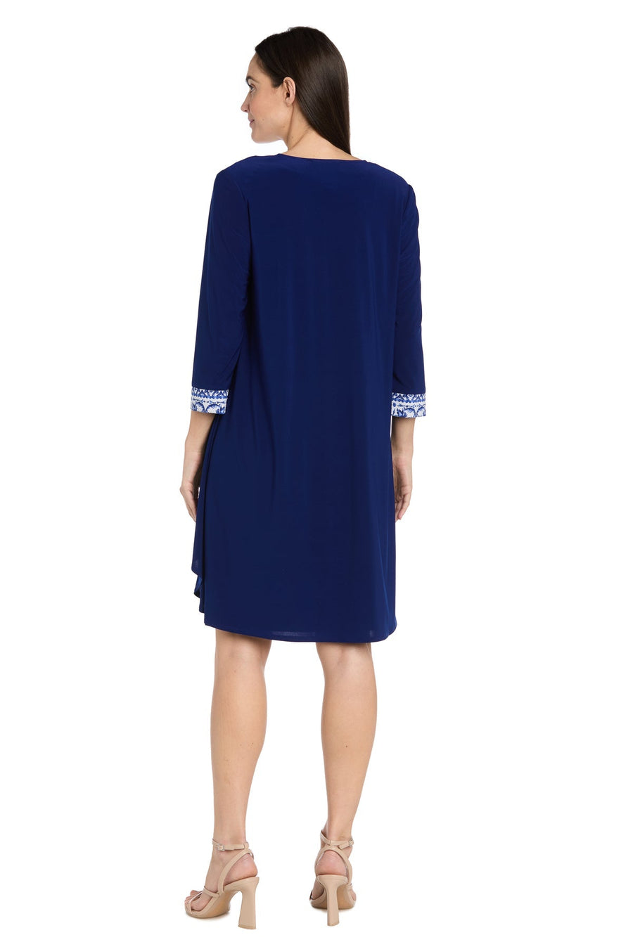 Cocktail Dresses Short Mother of the Bride Two Piece Printed Dress Royal