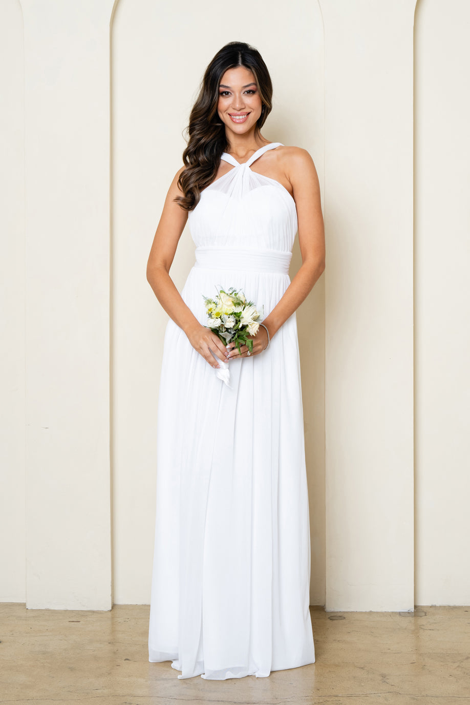 Wedding Dresses Long Simple A Line Wedding Dress Off White