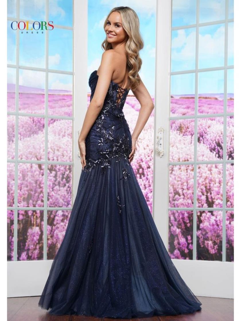 Prom Dresses Formal Fitted Long Evening Prom Dress Navy