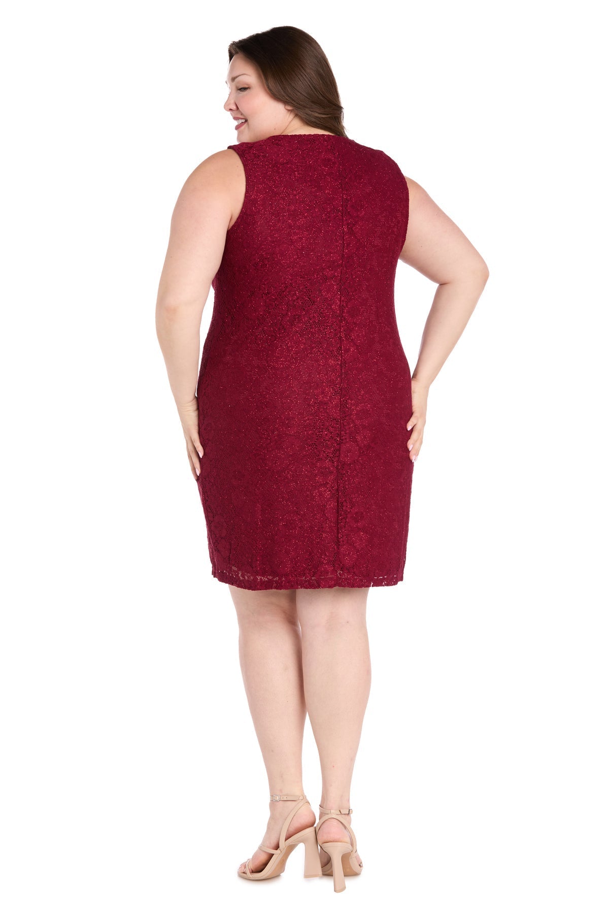 Plus Size Dresses Plus Size Short Mother of the Bride Lace Dress Red