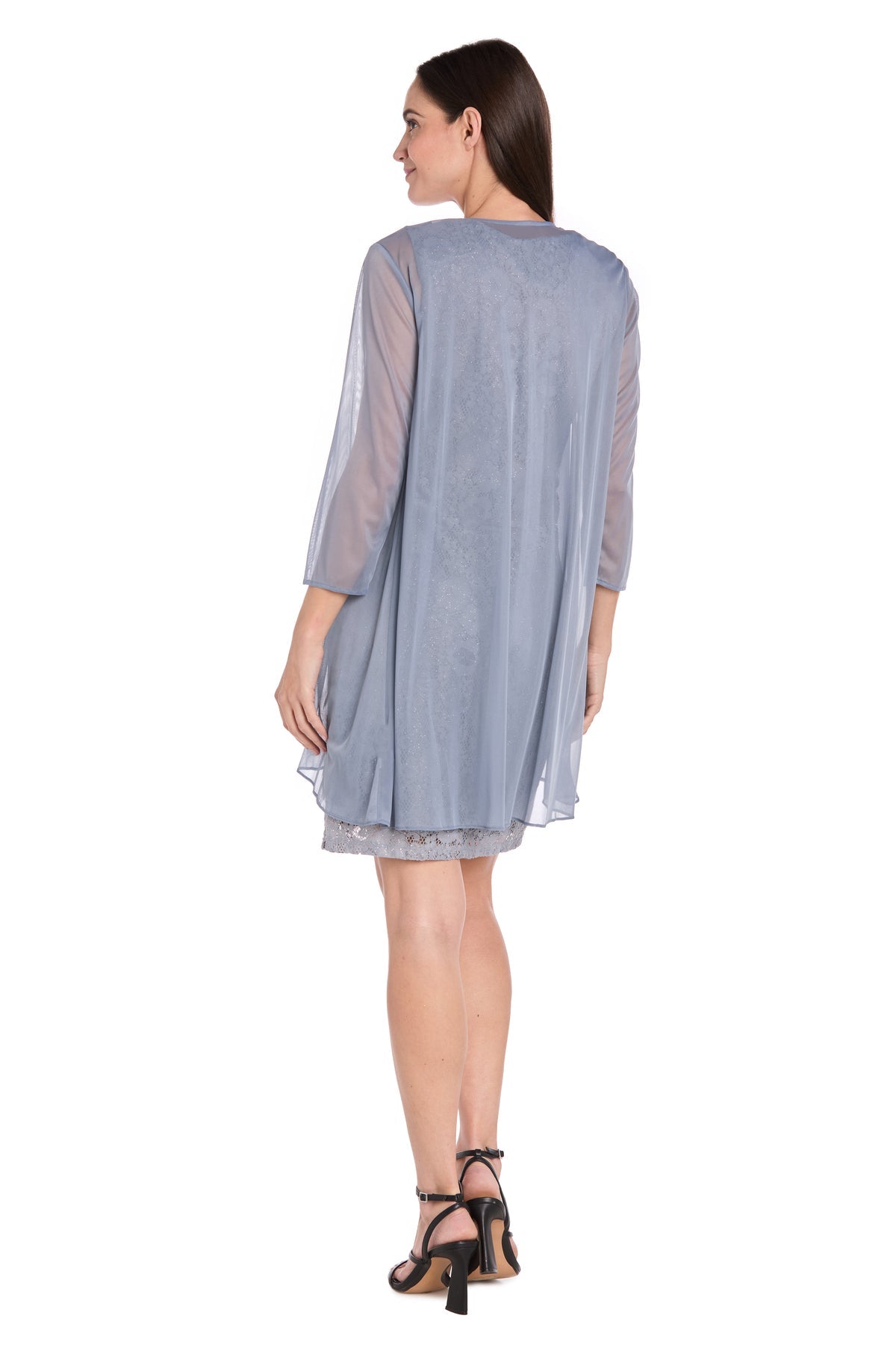 Mother of the Bride Dresses Short Mother of the Bride Lace Jacket Dress Slate