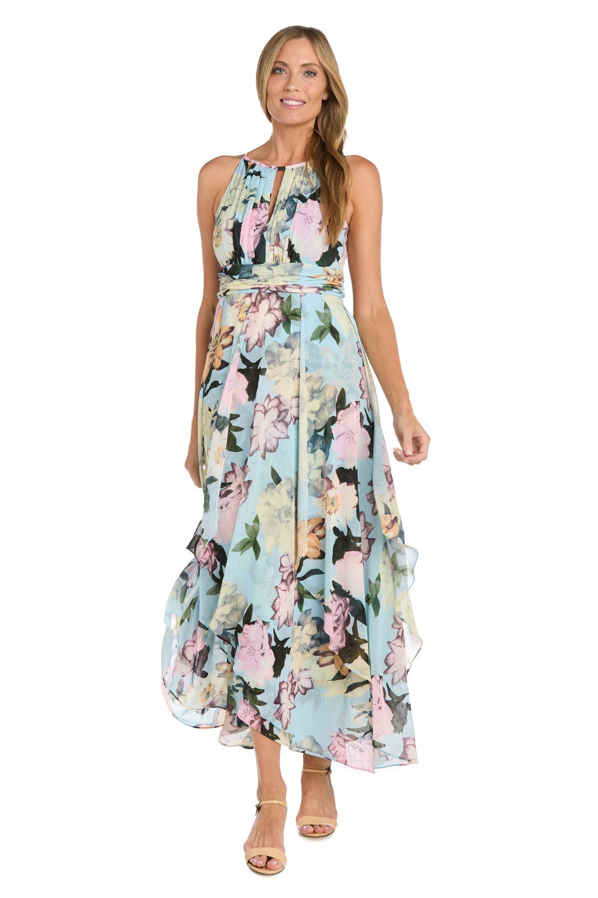 Formal Dresses Printed A Line Petite Formal Dress Aqua