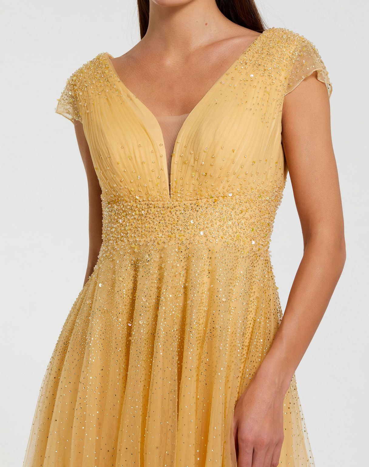 Formal Dresses Long Formal A Line Beaded Evening Dress Gold