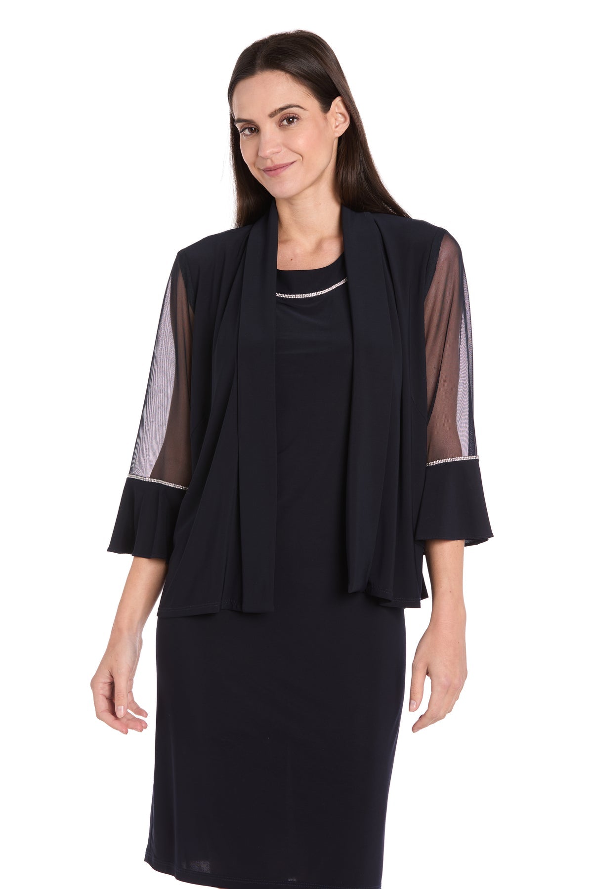 Mother of the Bride Dresses Mother of the Bride Short Petite Jacket Dress Navy