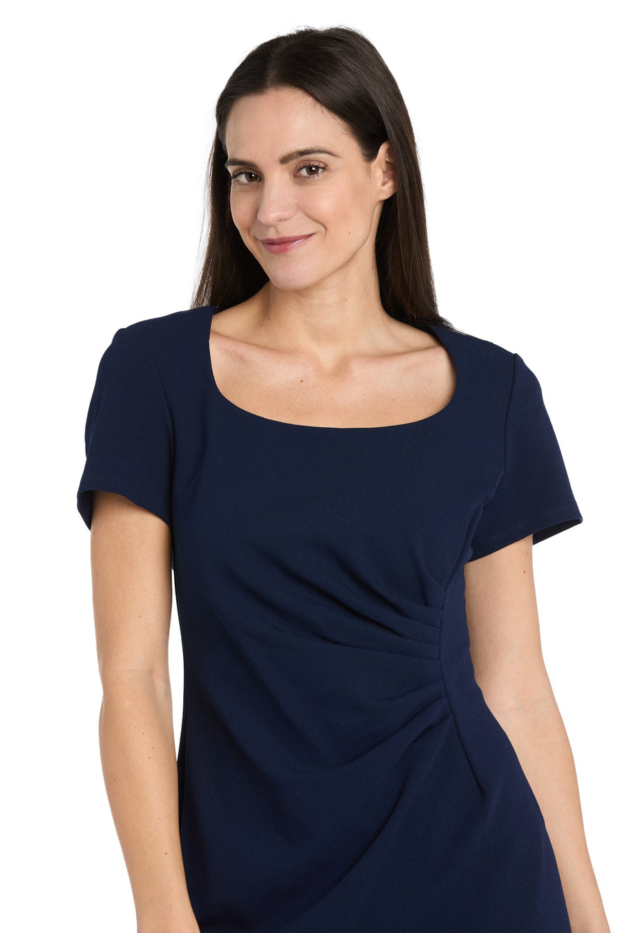 Cocktail Dresses Pleated Short Cocktail Fitted Dress Navy