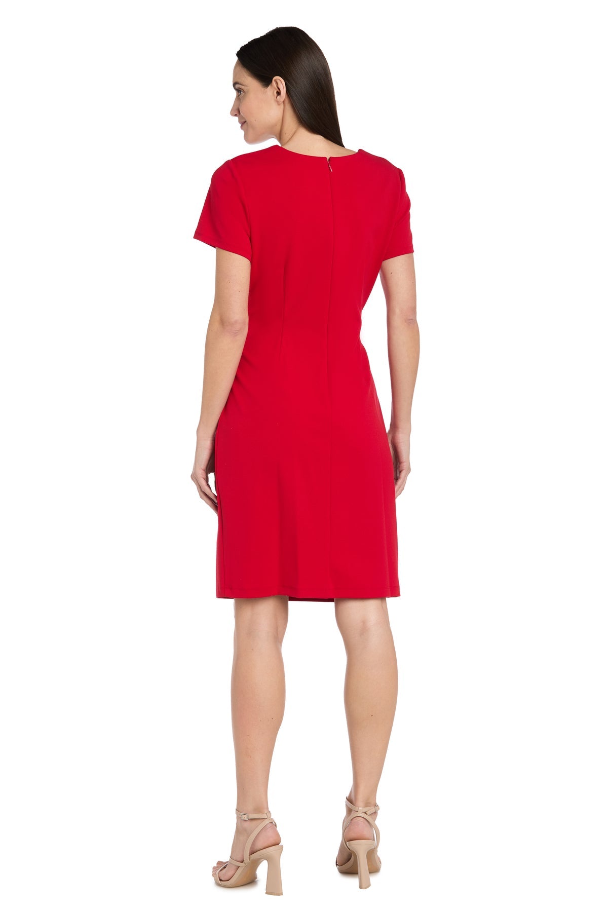 Cocktail Dresses Pleated Short Cocktail Fitted Dress Red