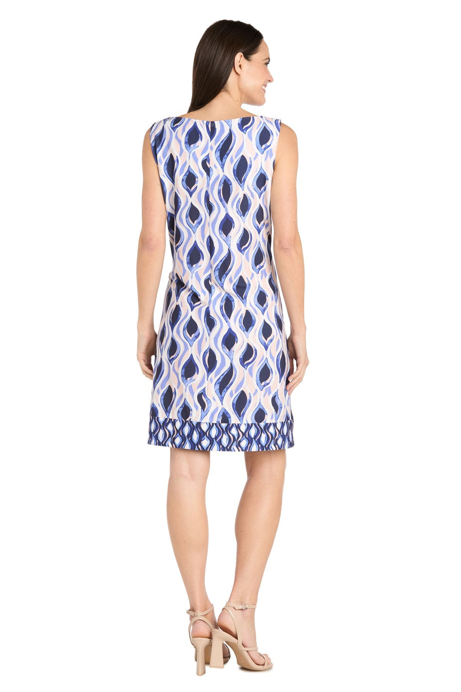 Cocktail Dresses Printed Short Cocktail Dress Blue/Multi