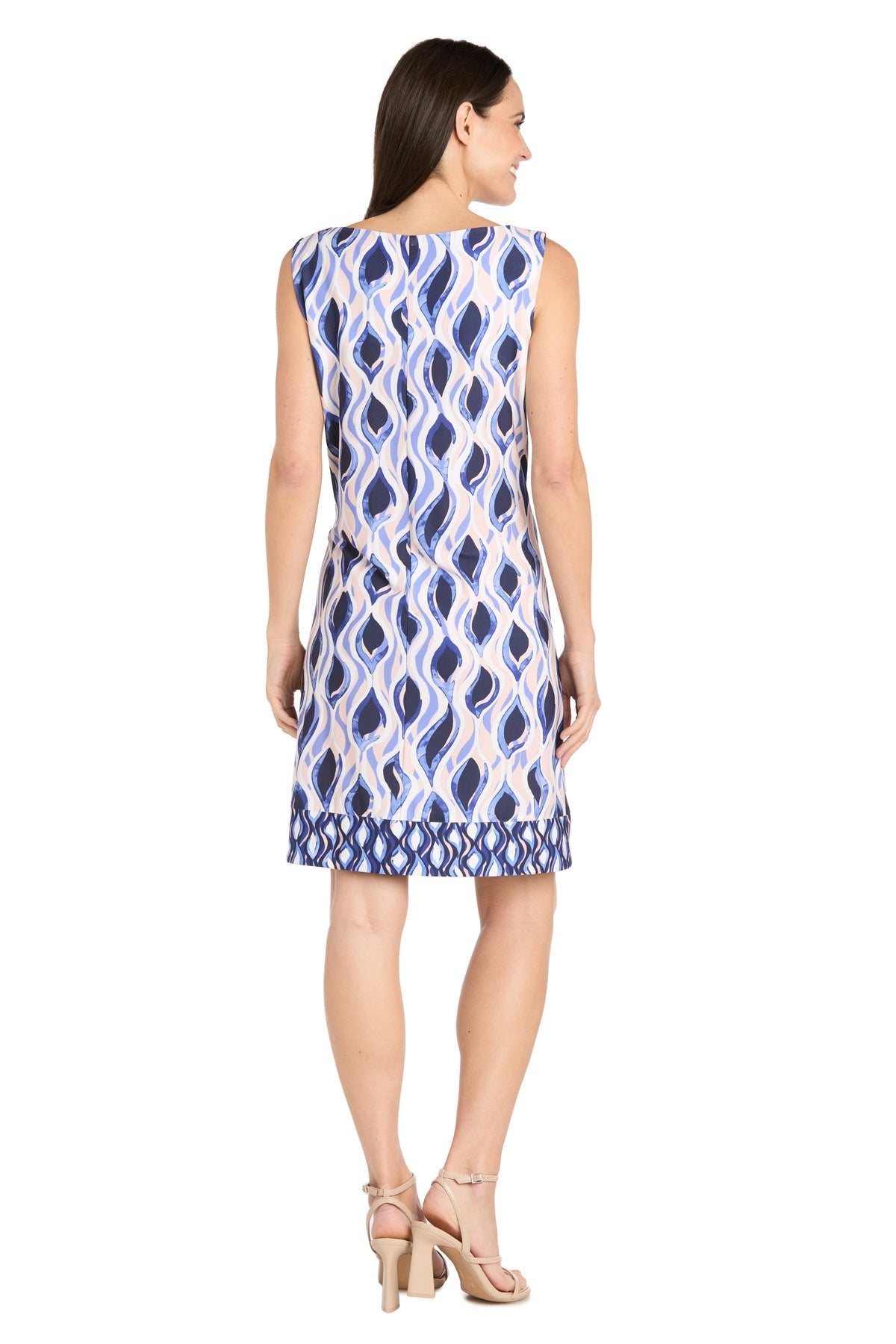 Cocktail Dresses Printed Short Cocktail Dress Blue/Multi