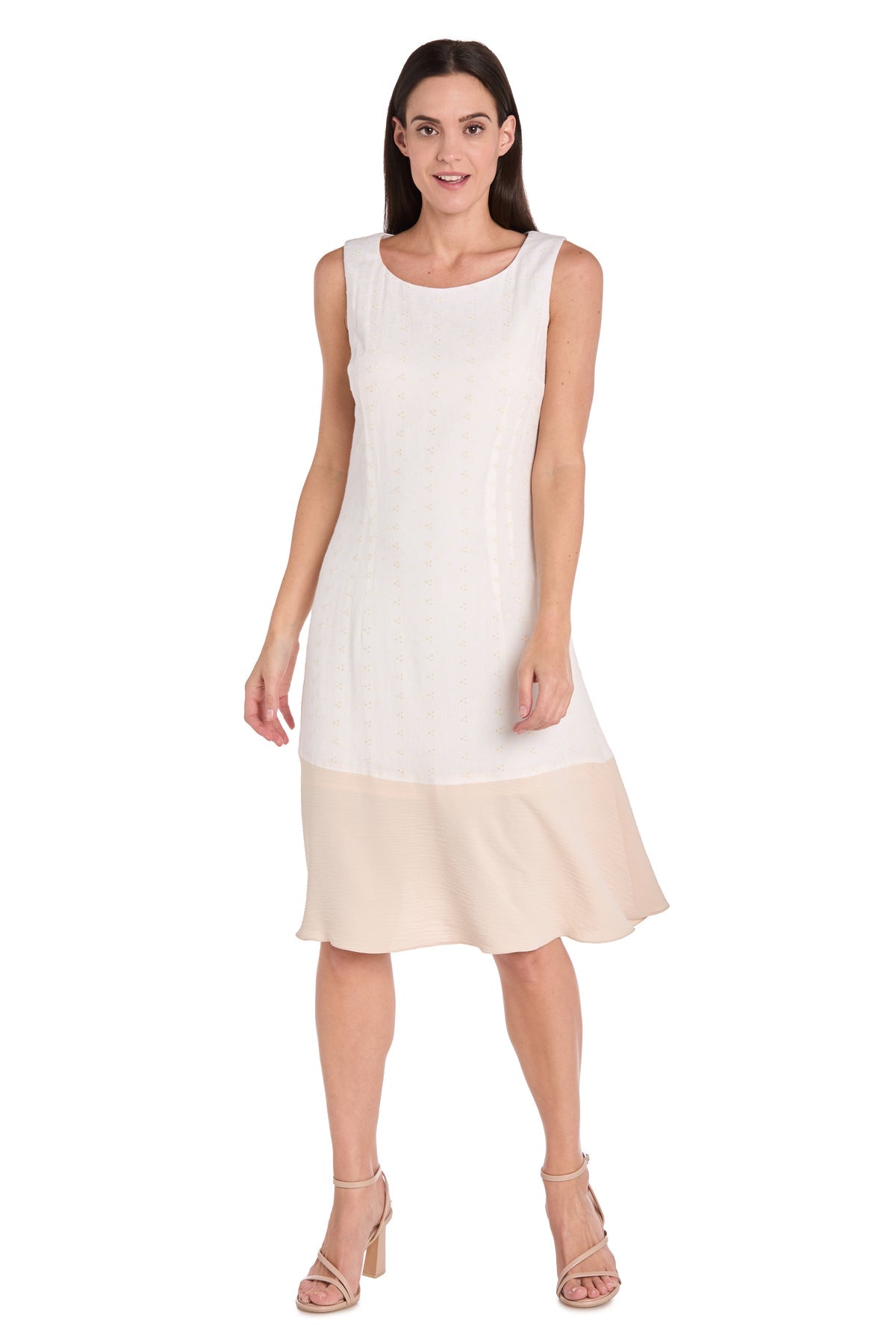 Cocktail Dresses Short Cocktail Midi Length Dress Ivory/Sand