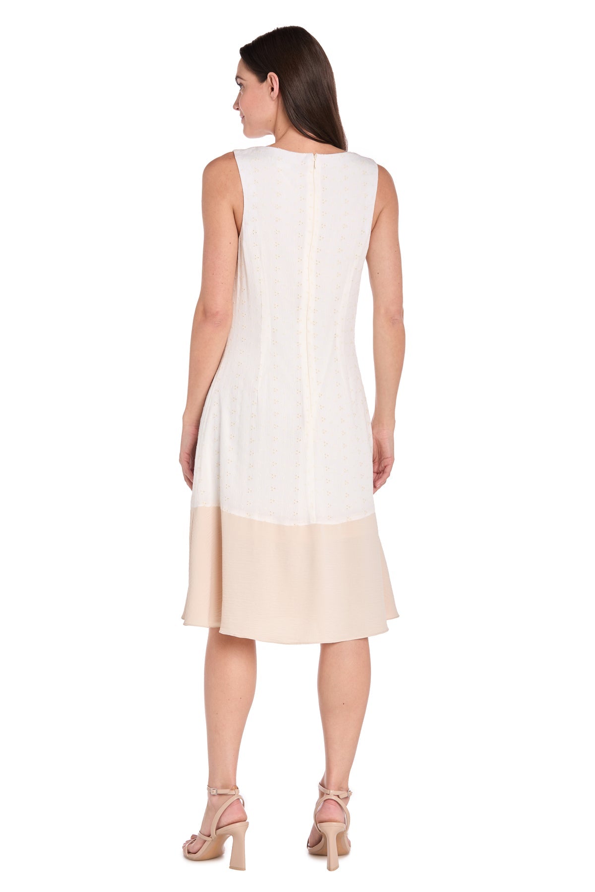 Cocktail Dresses Short Cocktail Midi Length Dress Ivory/Sand