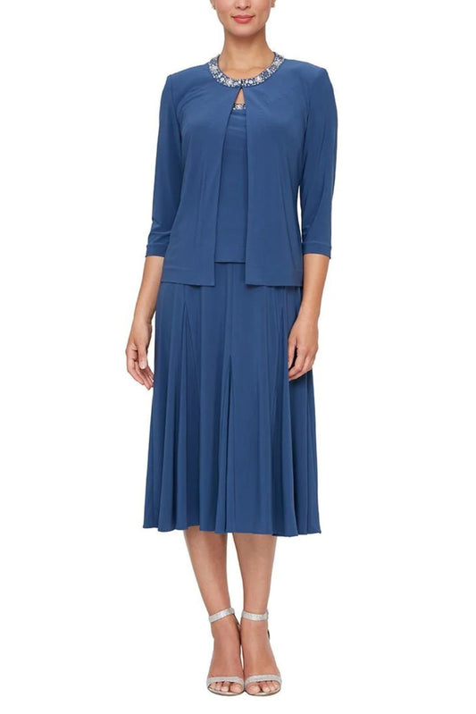 فستان رسمي من Alex Evenings 435372 بجاكيت بطول الشاي