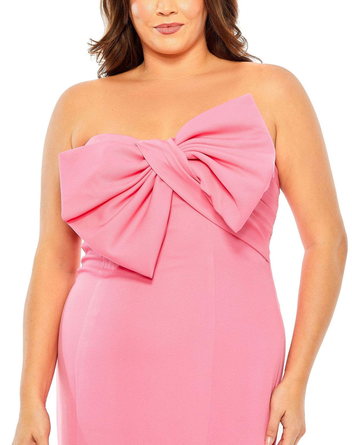Plus Size Dresses Plus Size Bow Front Gown Candy Pink