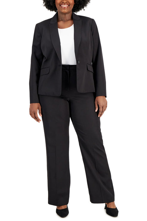 Plus Size Dresses Plus Size Long Sleeve Formal Pant Suit Black
