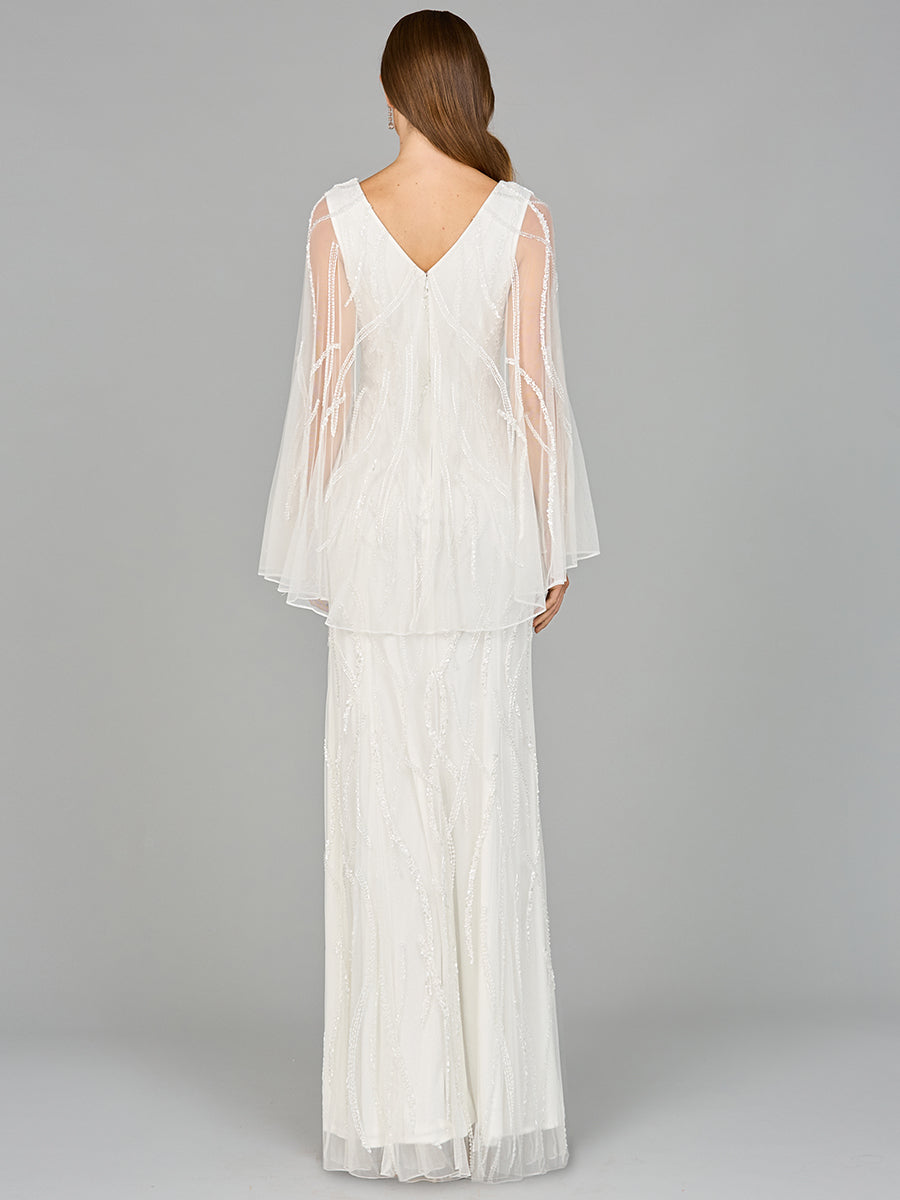 Wedding Formal Dresses Bridal Gown Long Beaded Simple Wedding Dress Ivory