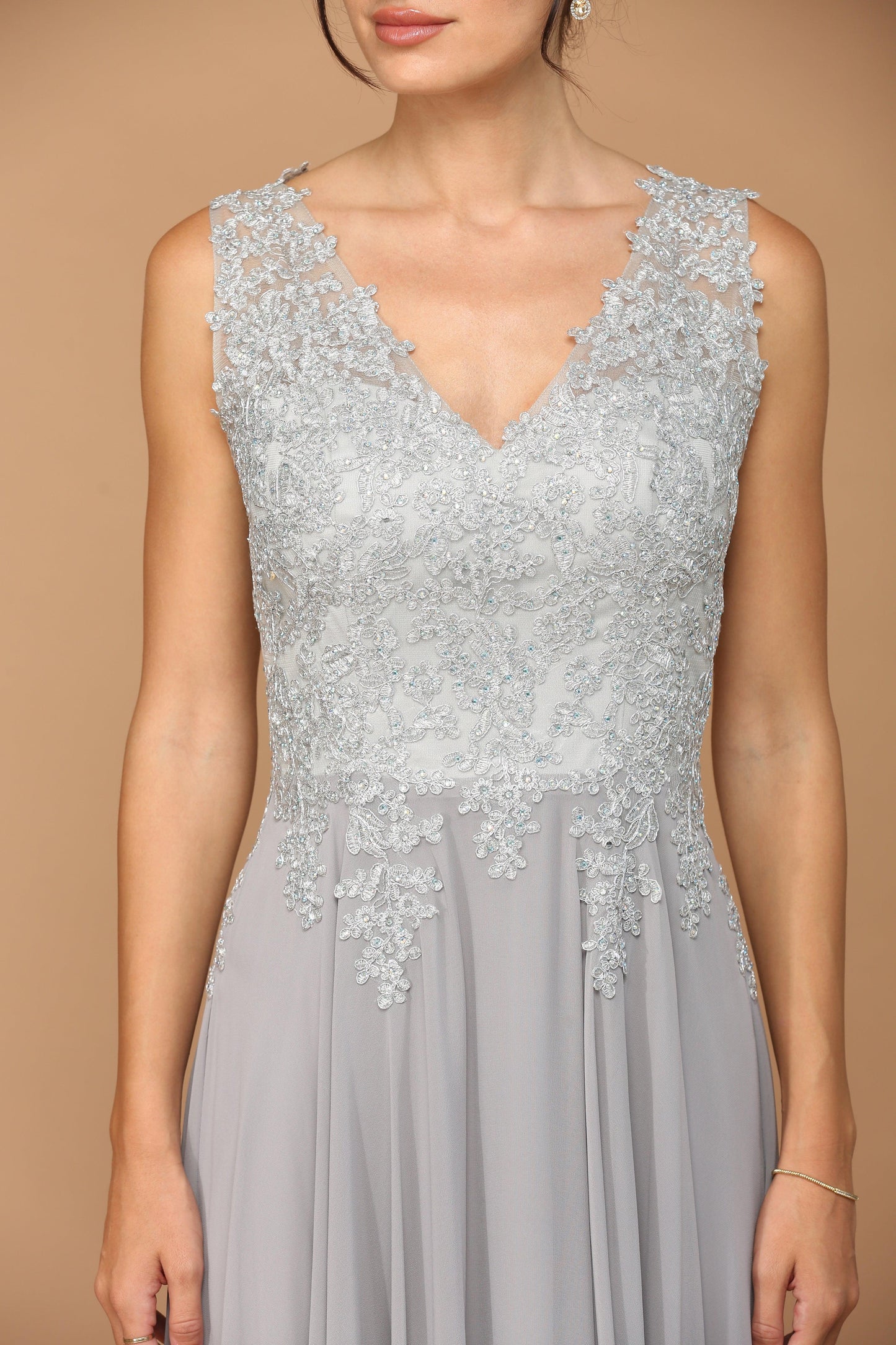 Long Mother of the Bride Chiffon Formal Dress