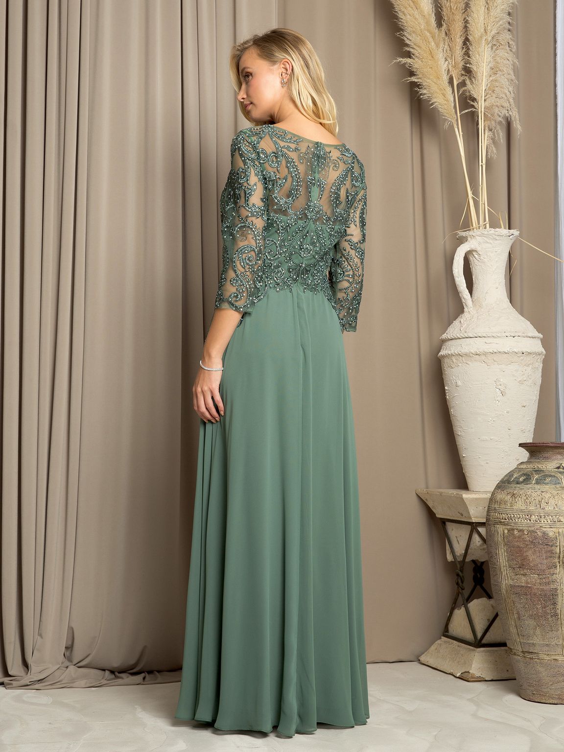 Mother of the Bride Dresses Long Lace Mother of the Bride Dress Eucalyptus