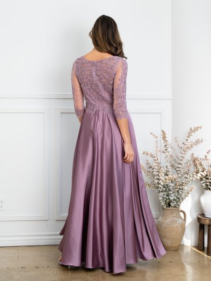 Mother of the Bride Dresses Long Formal Mother of the Bride Lace Dress Mauve