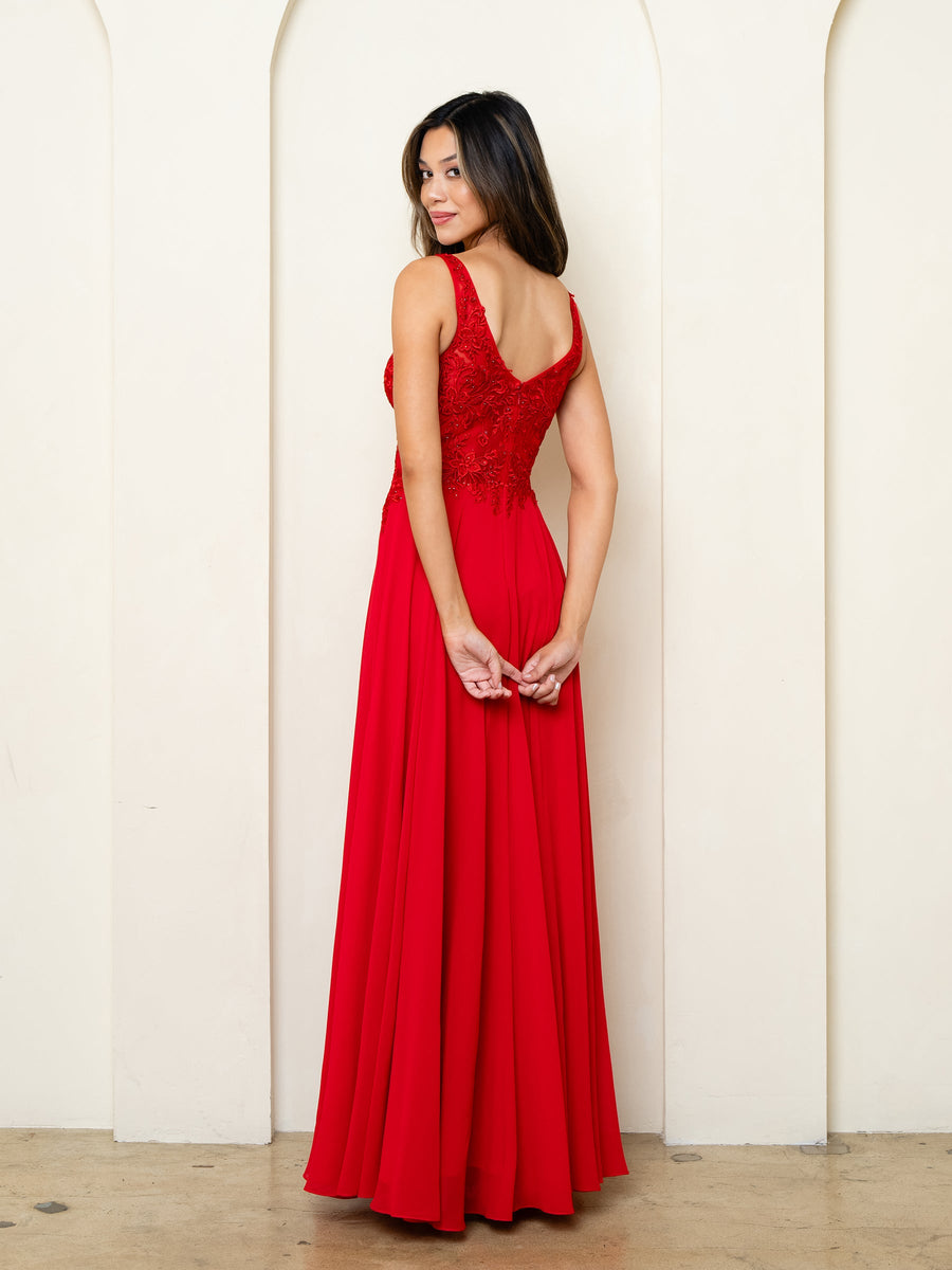 Mother of the Bride Dresses A Line Long Mother of the Bride Formal Dress Red