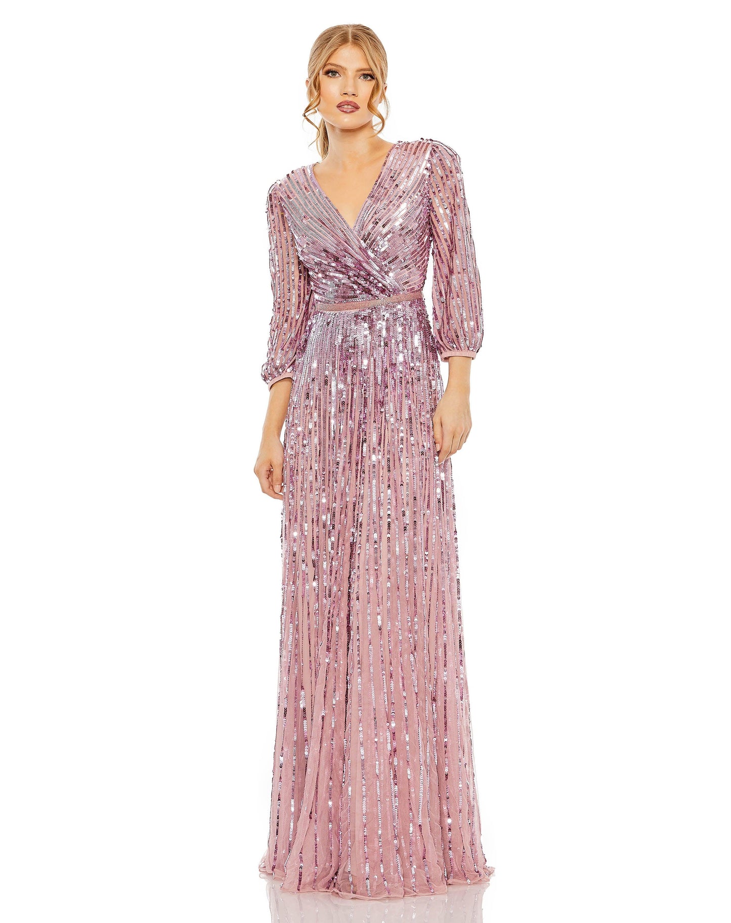 Mac Duggal 5509 Mother of the Bride Long Dress Mauve
