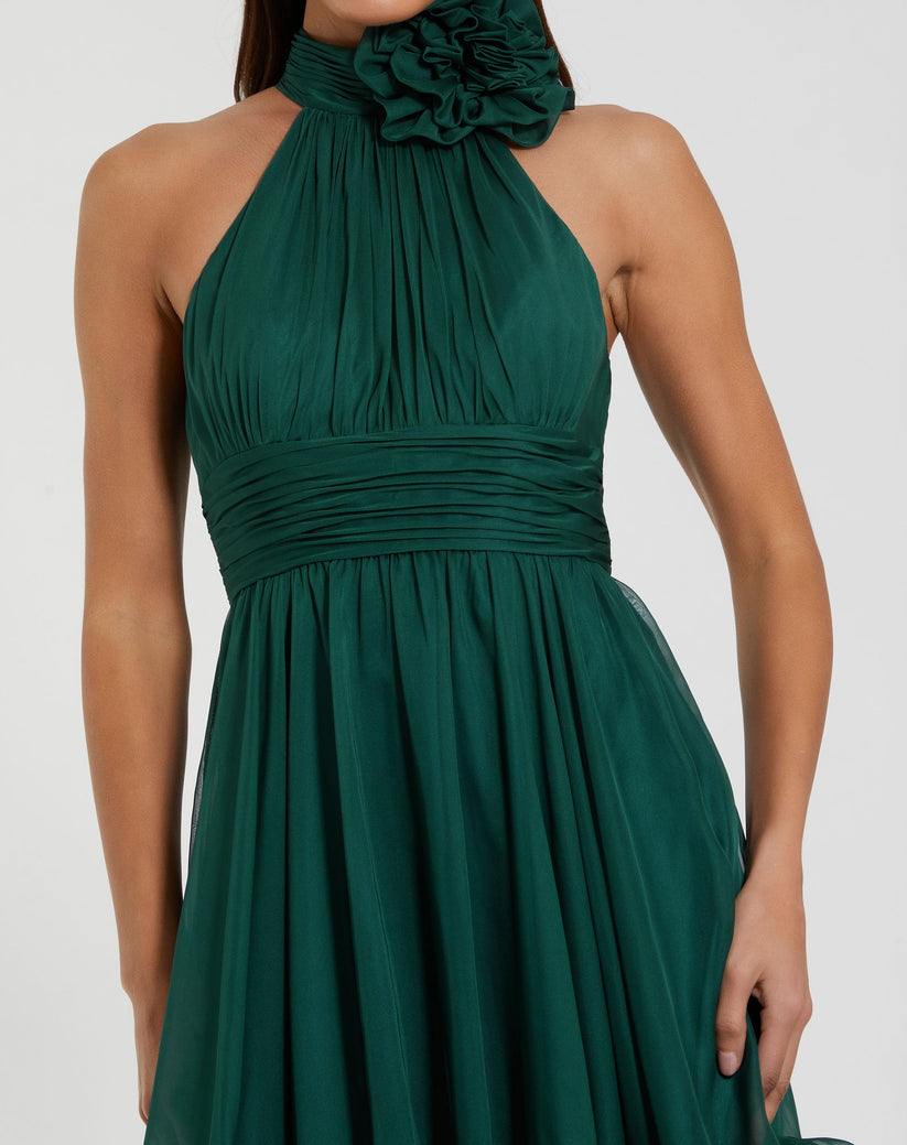 Cocktail Dresses Short 3D Floral Applique A Line Cocktail Mini Dress Teal