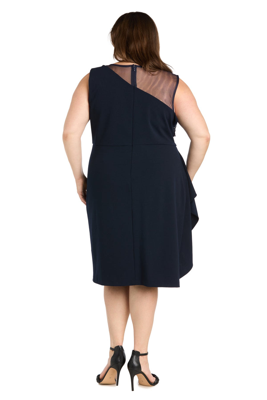 Plus Size Dresses Short Cocktail Plus Size Dress Navy