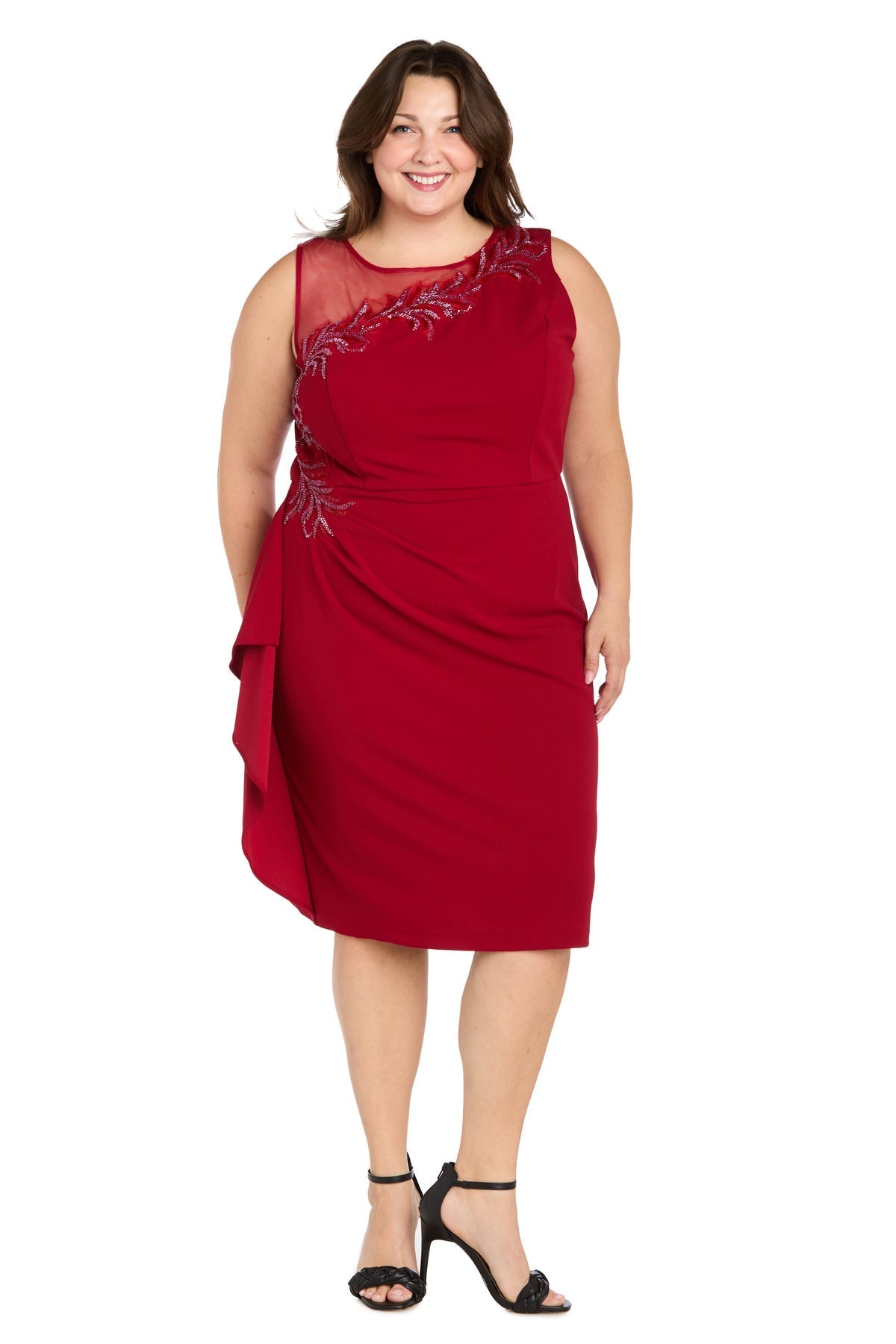 Plus Size Dresses Short Cocktail Plus Size Dress Red