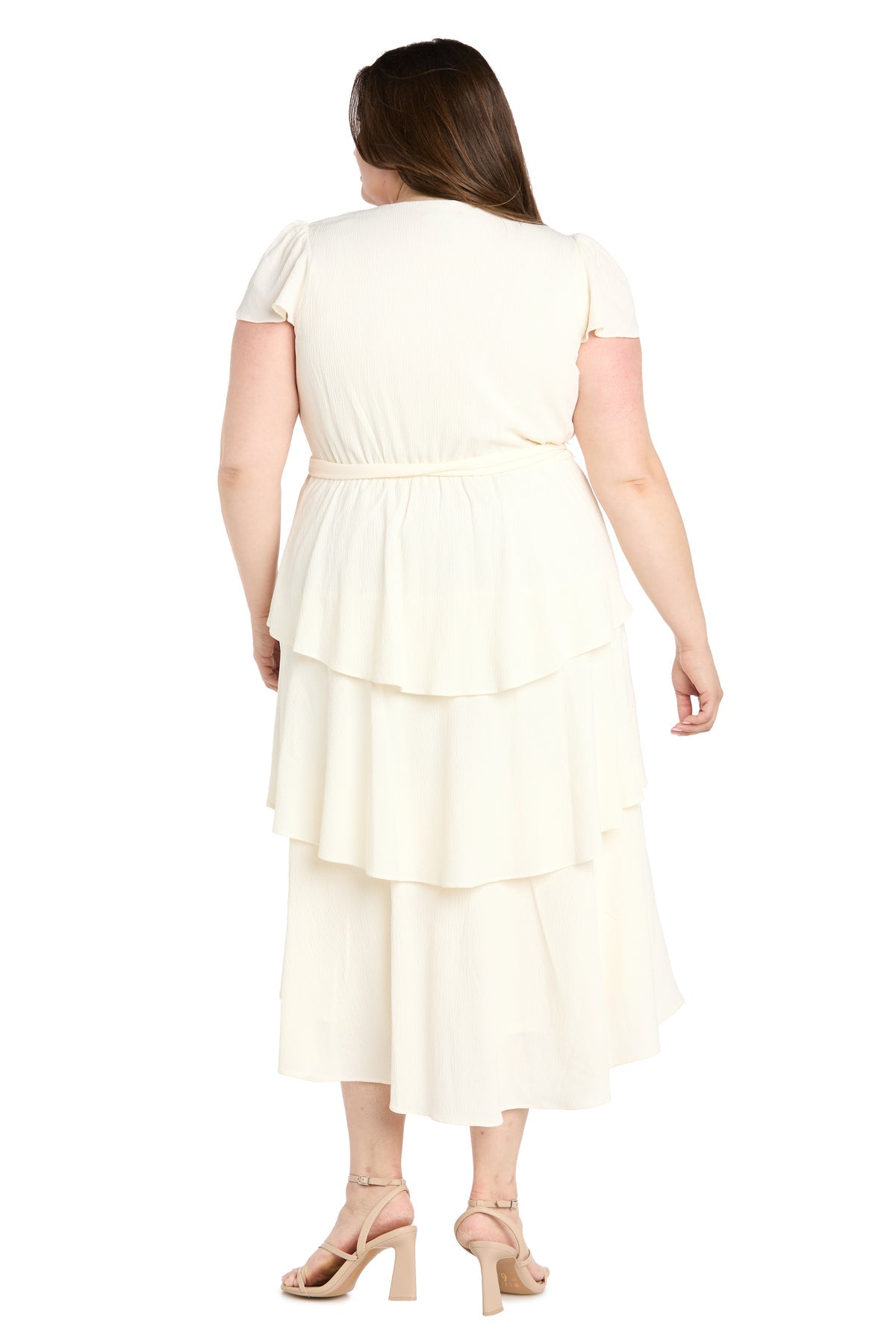 Plus Size Dresses Plus Size High Low Tiered Cocktail Dress White