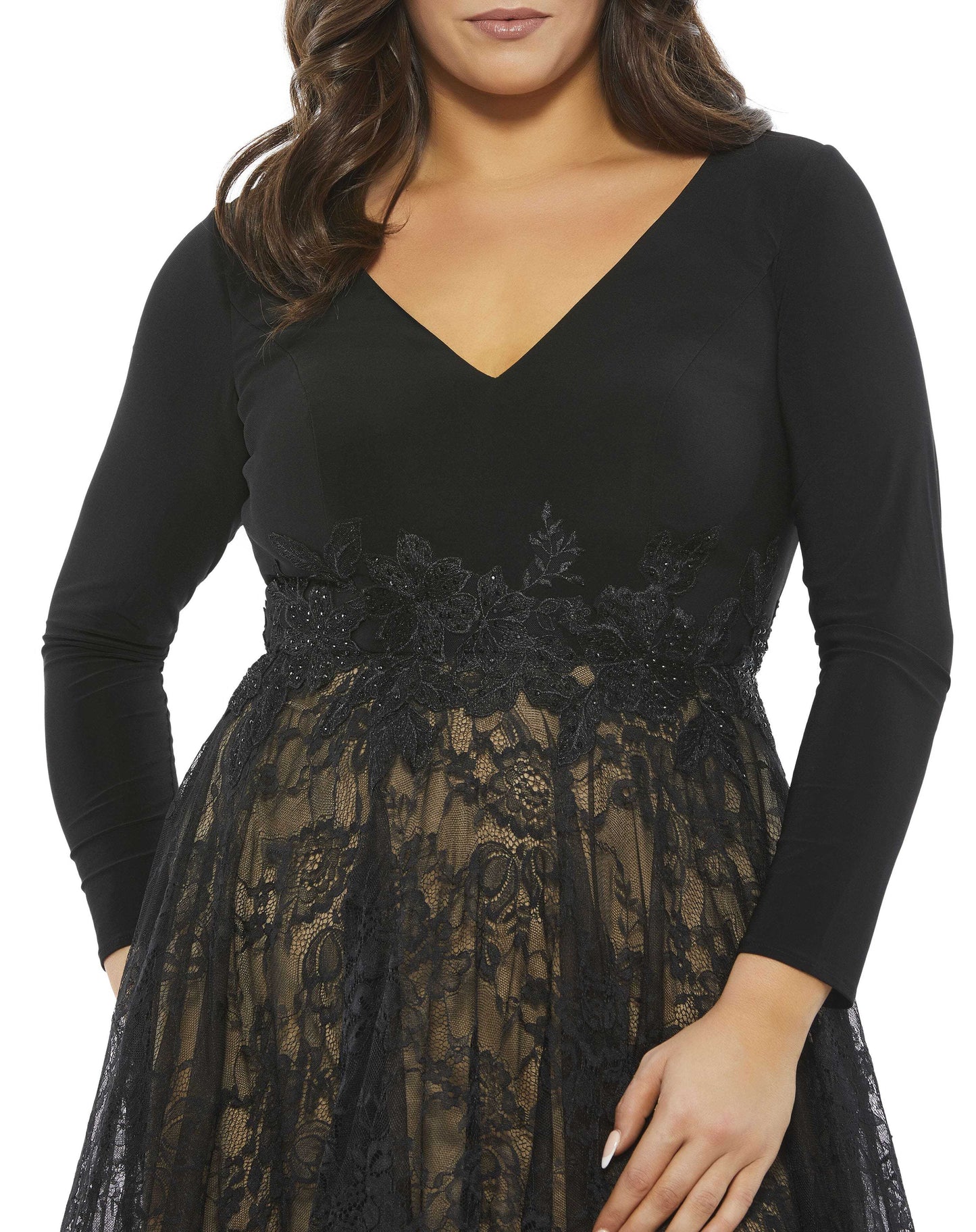 Plus Size Dresses Long Sleeve Plus Size Short Cocktail Midi Dress Black Nude