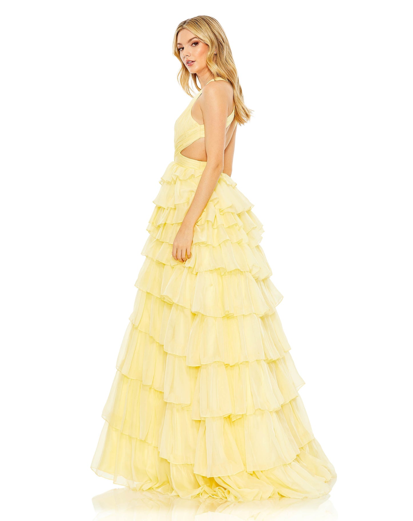 Mac Duggal Long Halter Prom Ball Gown 67988 - The Dress Outlet