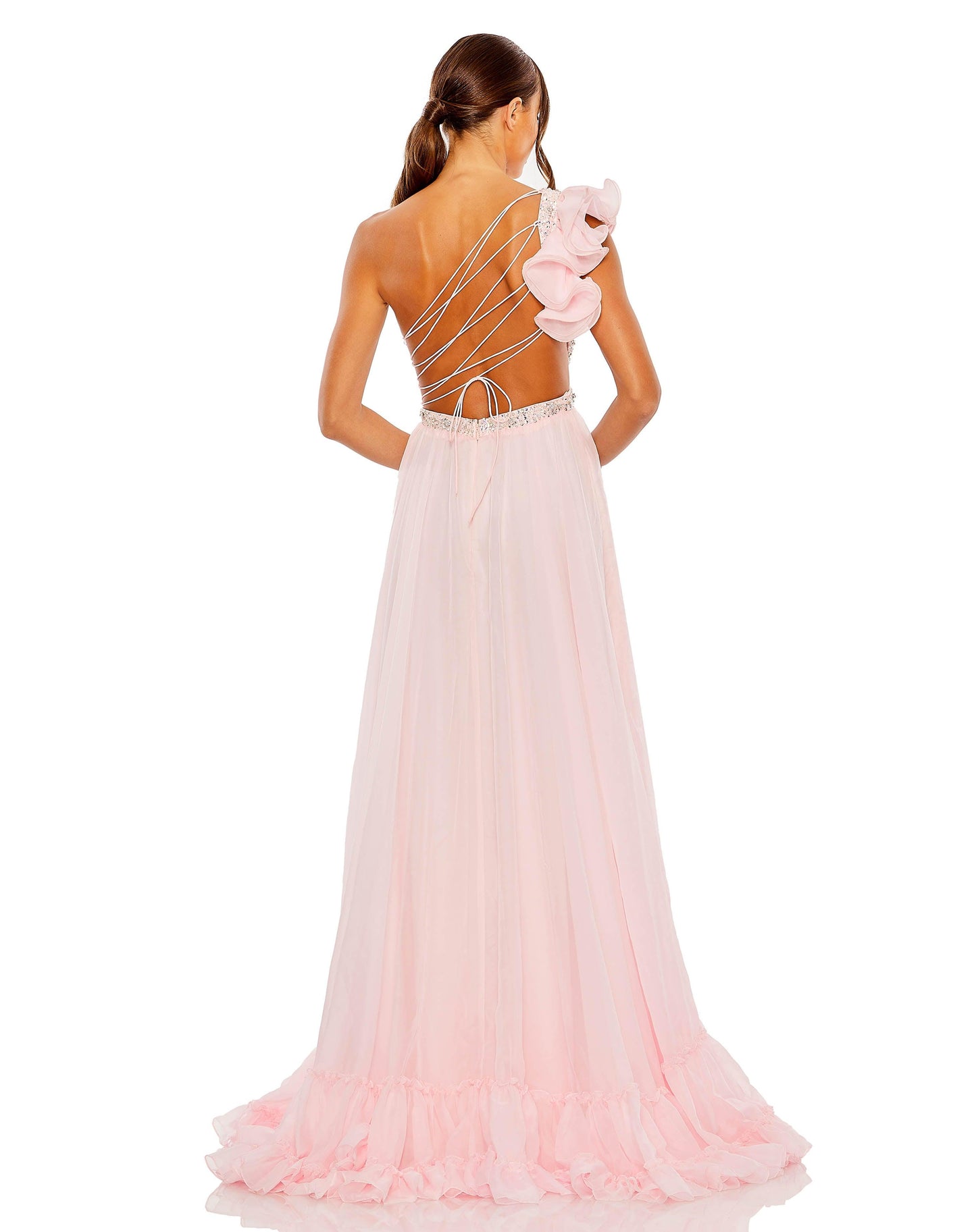 Prom Dresses Long Formal One Shoulder Prom Dress Pink