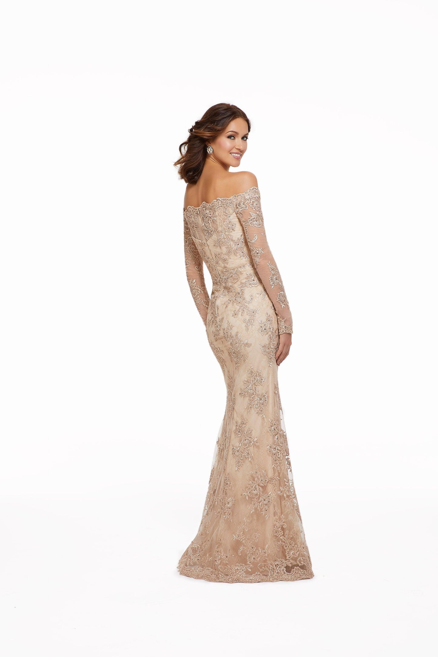 MGNY Madeline Gardner New York 72033 Long Off Shoulder Prom Dress