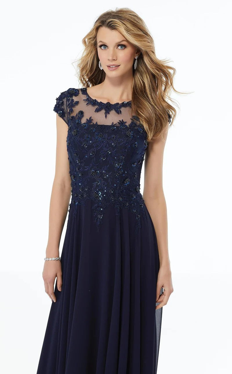 Formal Dresses Beaded Long Formal Evening Dress Navy