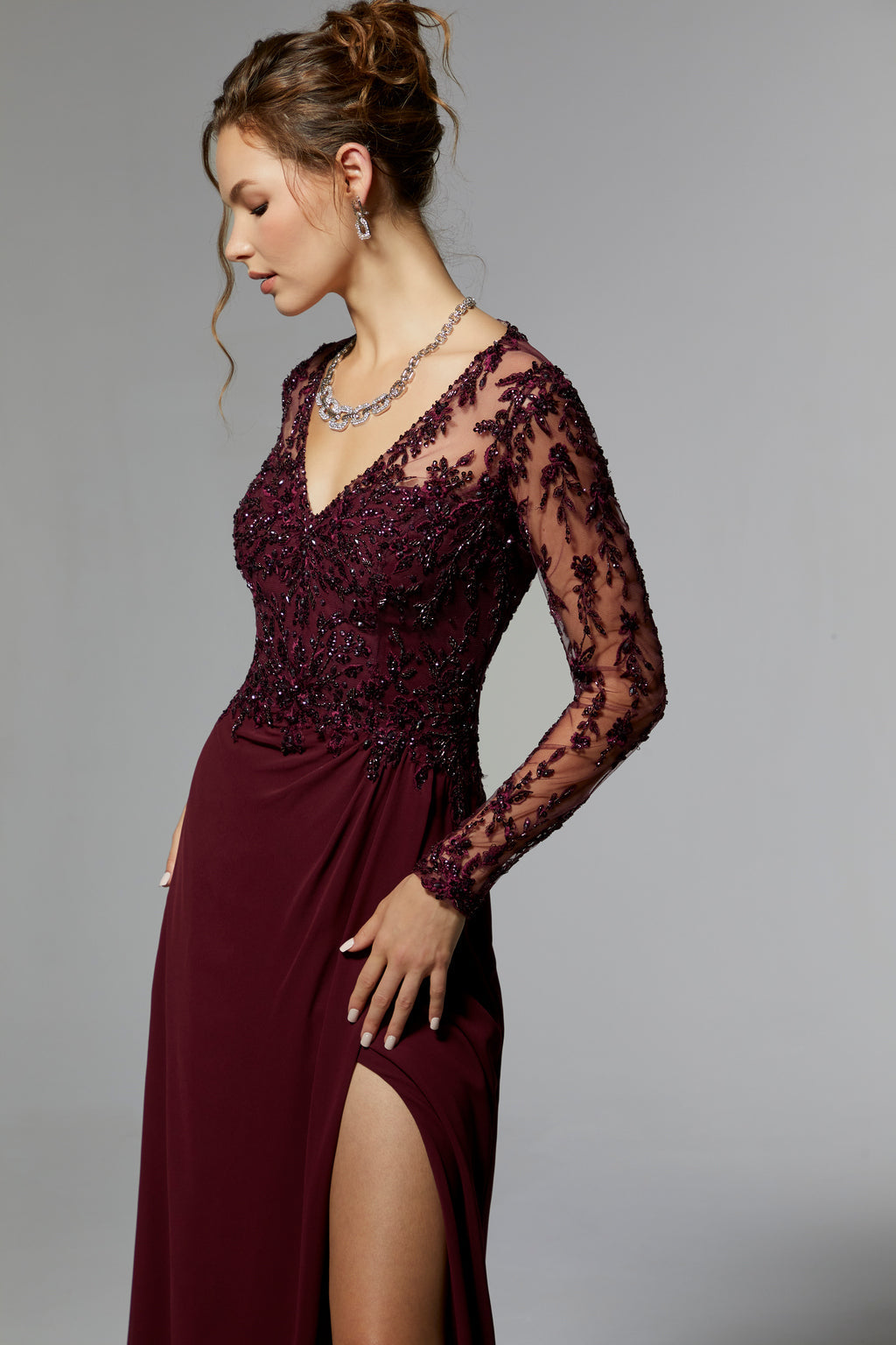 Mother of the Bride Dresses Long Formal Evening Mother of the Bride Dress Bordeaux