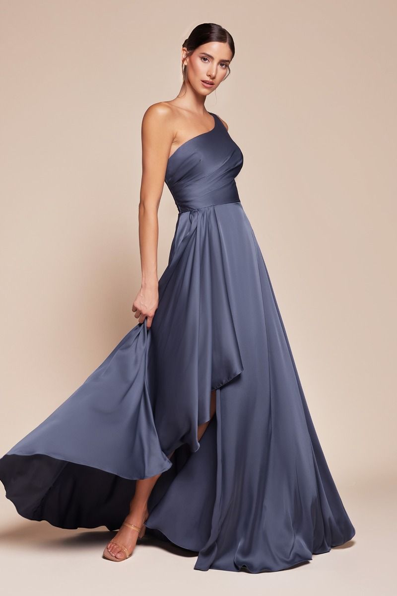 Prom Dresses Formal Long A Line Prom Dress Smoky Blue