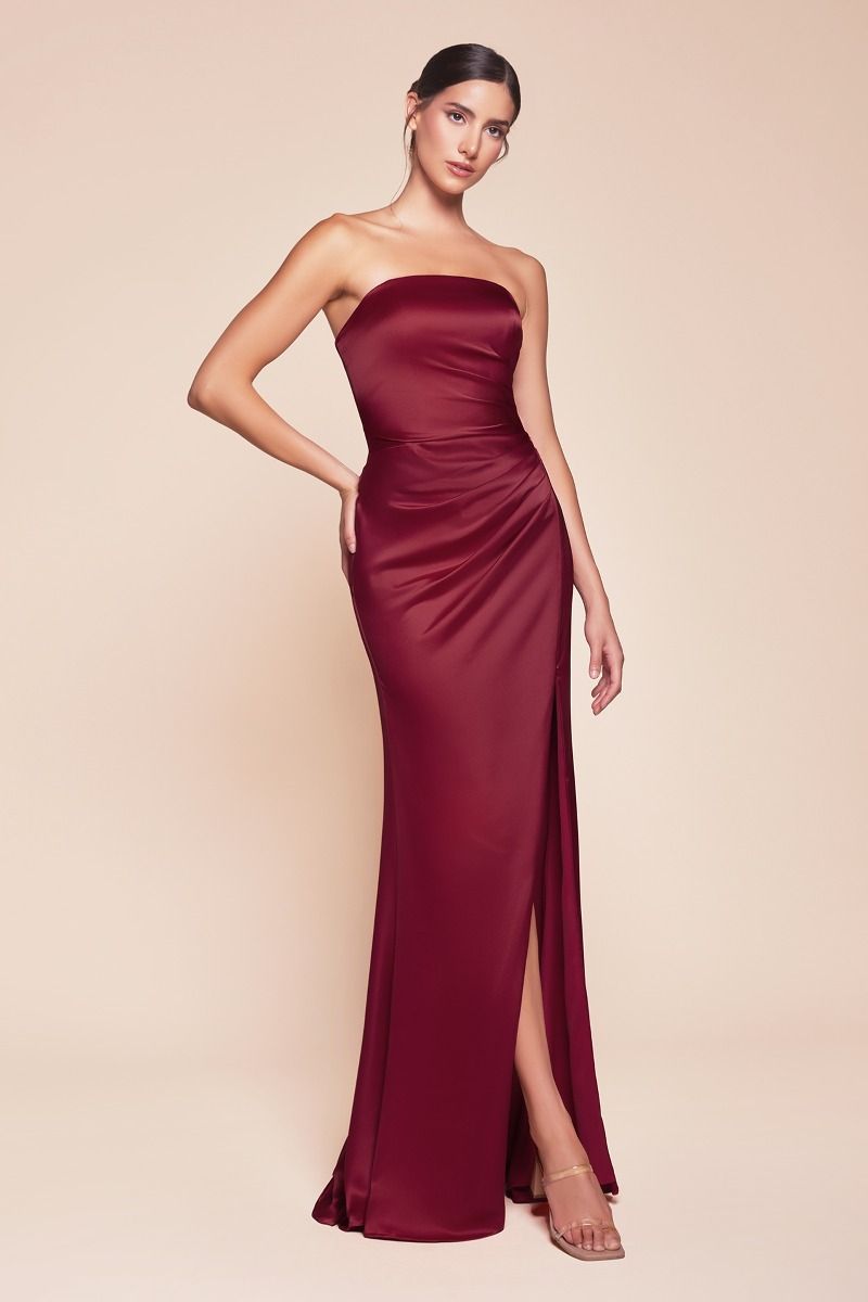 Prom Dresses Long Formal Fitted Prom Evening Dress Burgundy