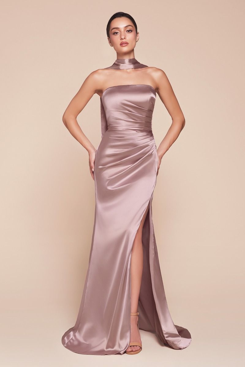Prom Dresses Long Formal Fitted Prom Evening Dress Mauve